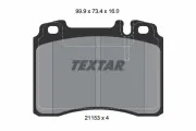 Bremsbelagsatz, Scheibenbremse Vorderachse TEXTAR 2115305