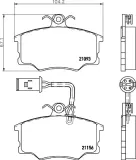 Bremsbelagsatz, Scheibenbremse Vorderachse TEXTAR 2115601