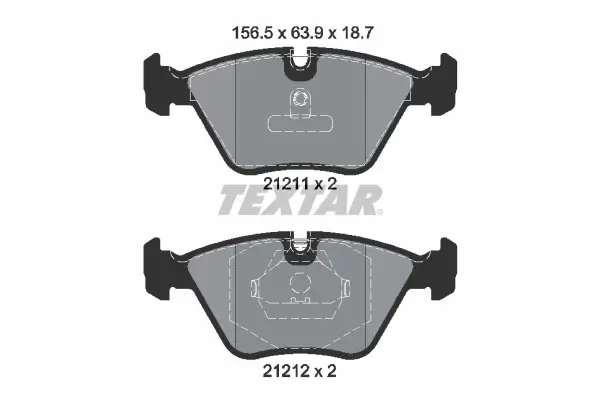 Bremsbelagsatz, Scheibenbremse Vorderachse TEXTAR 2121102