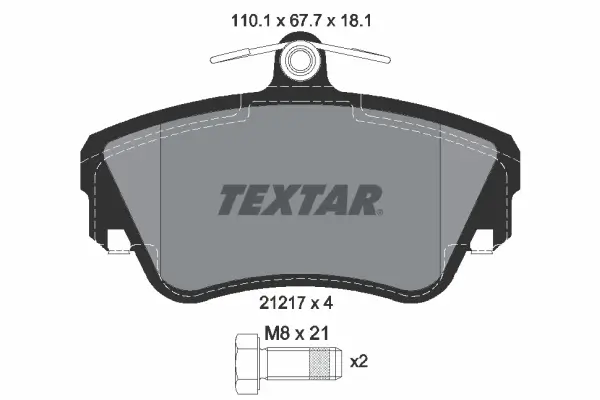 Bremsbelagsatz, Scheibenbremse Vorderachse TEXTAR 2121702