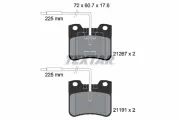 Bremsbelagsatz, Scheibenbremse Vorderachse TEXTAR 2126702