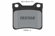 Bremsbelagsatz, Scheibenbremse Hinterachse TEXTAR 2127803