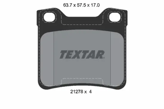 Bremsbelagsatz, Scheibenbremse Hinterachse TEXTAR 2127803 Bild Bremsbelagsatz, Scheibenbremse Hinterachse TEXTAR 2127803