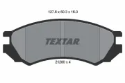 Bremsbelagsatz, Scheibenbremse Vorderachse TEXTAR 2128002
