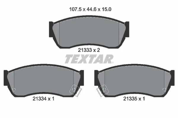 Bremsbelagsatz, Scheibenbremse Vorderachse TEXTAR 2133301