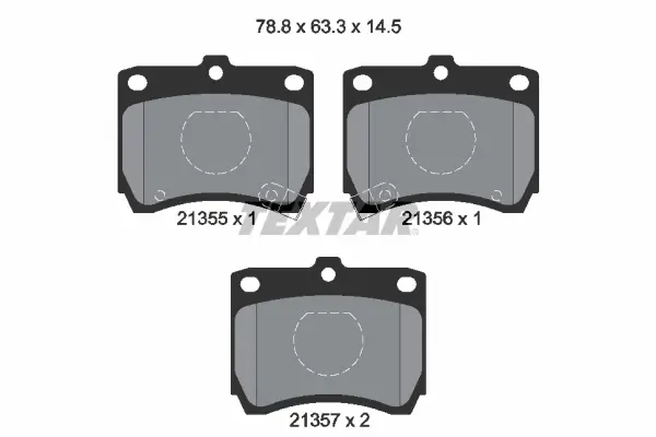 Bremsbelagsatz, Scheibenbremse Vorderachse TEXTAR 2135501
