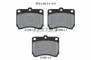 Bremsbelagsatz, Scheibenbremse Vorderachse TEXTAR 2135501