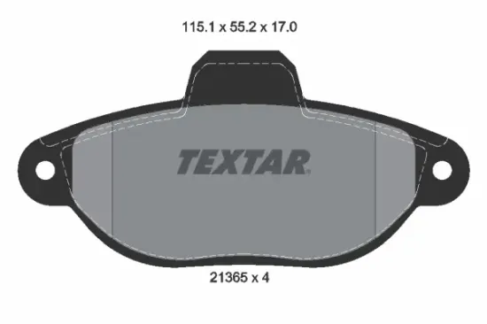 Bremsbelagsatz, Scheibenbremse Vorderachse TEXTAR 2136502 Bild Bremsbelagsatz, Scheibenbremse Vorderachse TEXTAR 2136502