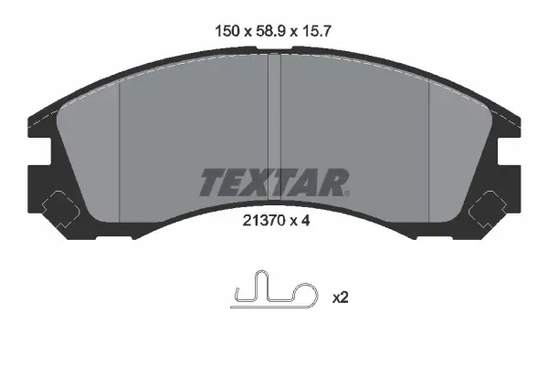 Bremsbelagsatz, Scheibenbremse Vorderachse TEXTAR 2137001