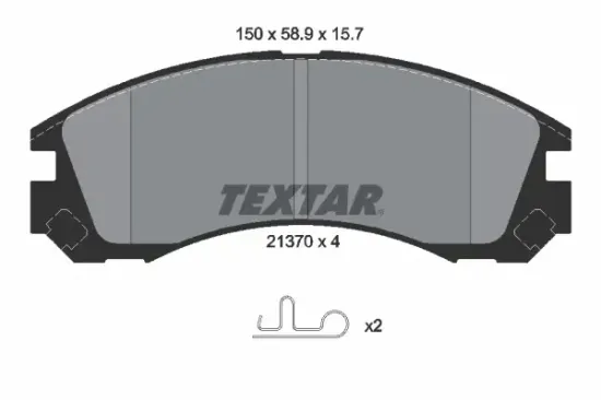 Bremsbelagsatz, Scheibenbremse Vorderachse TEXTAR 2137001 Bild Bremsbelagsatz, Scheibenbremse Vorderachse TEXTAR 2137001