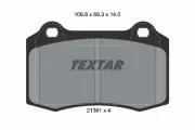 Bremsbelagsatz, Scheibenbremse Vorderachse TEXTAR 2138104