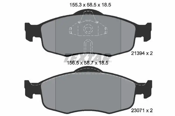 Bremsbelagsatz, Scheibenbremse TEXTAR 2139408