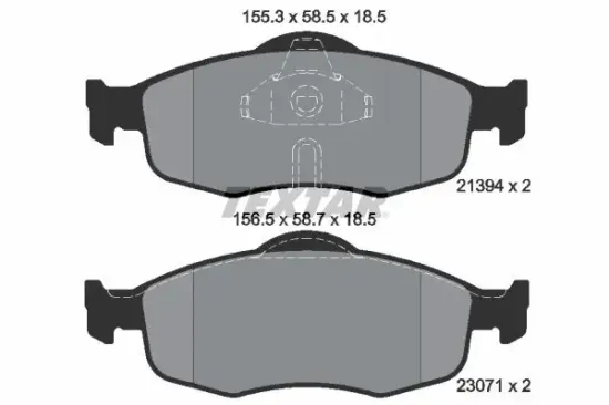Bremsbelagsatz, Scheibenbremse Vorderachse TEXTAR 2139408 Bild Bremsbelagsatz, Scheibenbremse Vorderachse TEXTAR 2139408