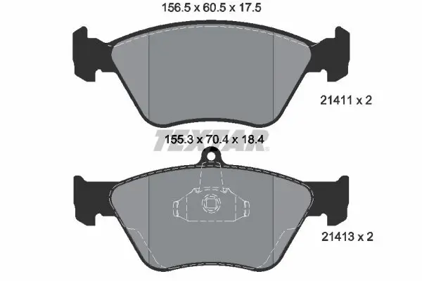 Bremsbelagsatz, Scheibenbremse TEXTAR 2141101