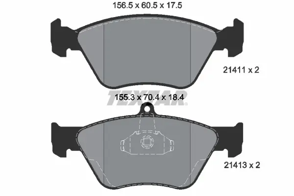 Bremsbelagsatz, Scheibenbremse Vorderachse TEXTAR 2141101