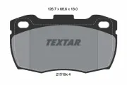Bremsbelagsatz, Scheibenbremse Vorderachse TEXTAR 2151901