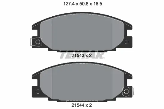 Bremsbelagsatz, Scheibenbremse Vorderachse TEXTAR 2154302 Bild Bremsbelagsatz, Scheibenbremse Vorderachse TEXTAR 2154302