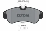 Bremsbelagsatz, Scheibenbremse Vorderachse TEXTAR 2154601