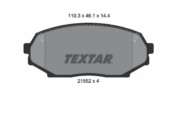 Bremsbelagsatz, Scheibenbremse Vorderachse TEXTAR 2155202