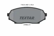 Bremsbelagsatz, Scheibenbremse Vorderachse TEXTAR 2155202
