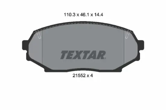 Bremsbelagsatz, Scheibenbremse Vorderachse TEXTAR 2155202 Bild Bremsbelagsatz, Scheibenbremse Vorderachse TEXTAR 2155202