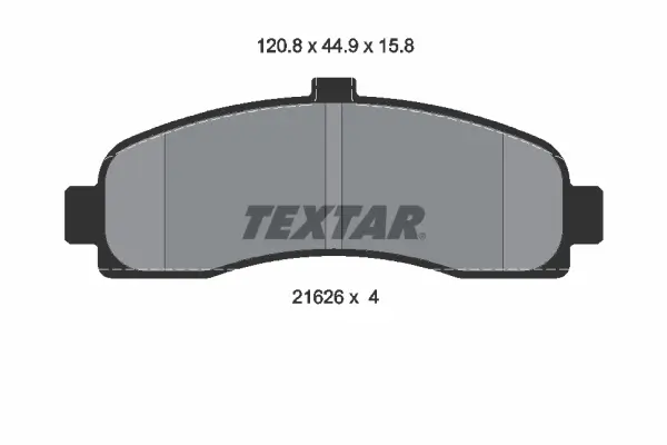 Bremsbelagsatz, Scheibenbremse Vorderachse TEXTAR 2162601