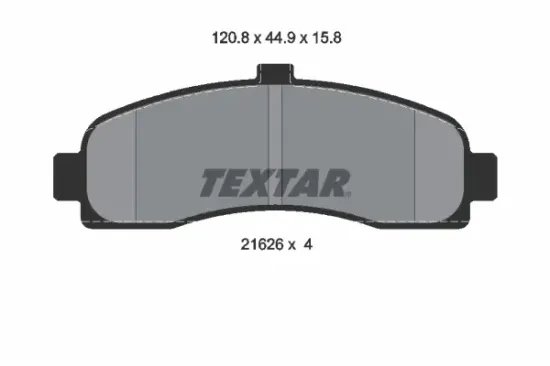 Bremsbelagsatz, Scheibenbremse Vorderachse TEXTAR 2162601 Bild Bremsbelagsatz, Scheibenbremse Vorderachse TEXTAR 2162601