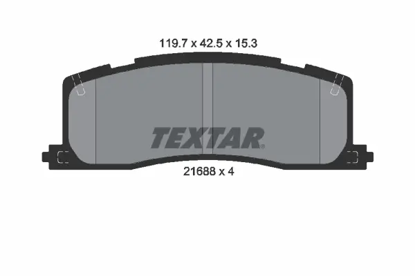 Bremsbelagsatz, Scheibenbremse Hinterachse TEXTAR 2168801