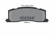 Bremsbelagsatz, Scheibenbremse Hinterachse TEXTAR 2168801