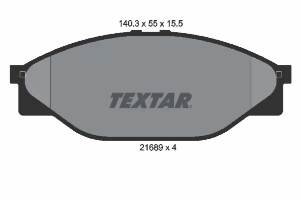 Bremsbelagsatz, Scheibenbremse Vorderachse TEXTAR 2168901