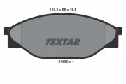 Bremsbelagsatz, Scheibenbremse Vorderachse TEXTAR 2168901