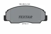 Bremsbelagsatz, Scheibenbremse Vorderachse TEXTAR 2171201