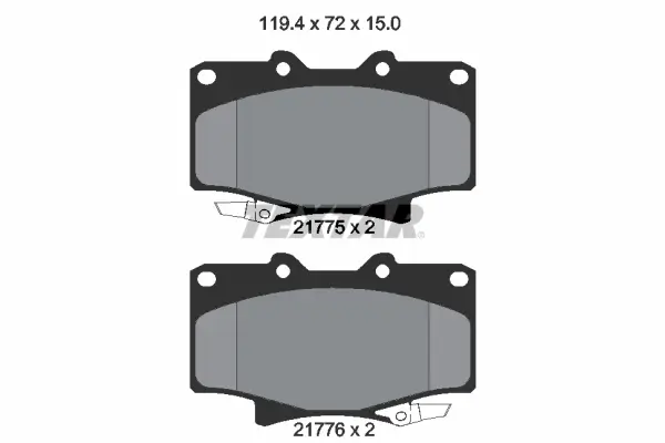Bremsbelagsatz, Scheibenbremse Vorderachse TEXTAR 2177501