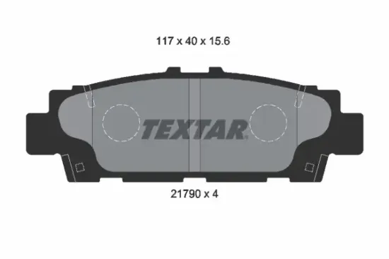 Bremsbelagsatz, Scheibenbremse Hinterachse TEXTAR 2179001 Bild Bremsbelagsatz, Scheibenbremse Hinterachse TEXTAR 2179001