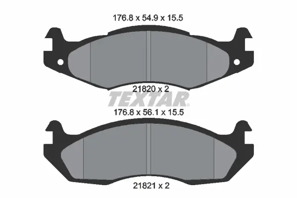 Bremsbelagsatz, Scheibenbremse Vorderachse TEXTAR 2182001