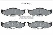 Bremsbelagsatz, Scheibenbremse Vorderachse TEXTAR 2182202