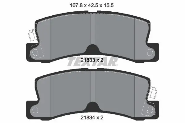 Bremsbelagsatz, Scheibenbremse TEXTAR 2183301