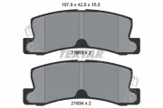 Bremsbelagsatz, Scheibenbremse Hinterachse TEXTAR 2183301
