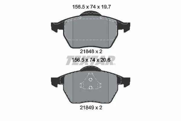 Bremsbelagsatz, Scheibenbremse TEXTAR 2184802