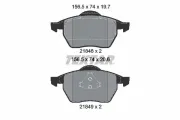 Bremsbelagsatz, Scheibenbremse Vorderachse TEXTAR 2184802