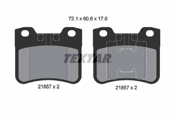 Bremsbelagsatz, Scheibenbremse Vorderachse TEXTAR 2185701