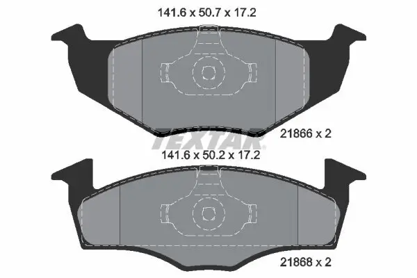 Bremsbelagsatz, Scheibenbremse TEXTAR 2186602