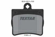 Bremsbelagsatz, Scheibenbremse Hinterachse TEXTAR 2190003