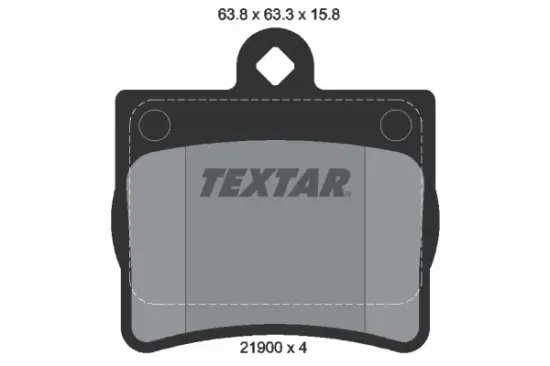 Bremsbelagsatz, Scheibenbremse Hinterachse TEXTAR 2190003 Bild Bremsbelagsatz, Scheibenbremse Hinterachse TEXTAR 2190003