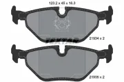 Bremsbelagsatz, Scheibenbremse Hinterachse TEXTAR 2193404