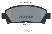 Bremsbelagsatz, Scheibenbremse Vorderachse TEXTAR 2196102