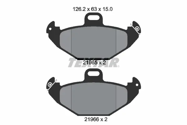 Bremsbelagsatz, Scheibenbremse Hinterachse TEXTAR 2196502