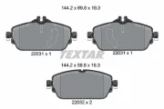 Bremsbelagsatz, Scheibenbremse Vorderachse TEXTAR 2203101