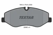 Bremsbelagsatz, Scheibenbremse Vorderachse TEXTAR 2206201