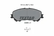 Bremsbelagsatz, Scheibenbremse Vorderachse TEXTAR 2206501